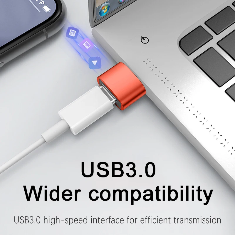 UTHAI Z23 Type-c To USB 3.0 Adapter Suitable For iPhone 11/12/13 Charging Adapter Support 6A Current Fast Charg