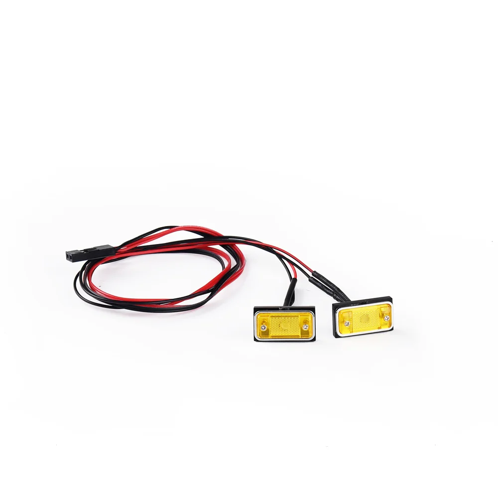 Carro de controle remoto RC retangular sinal de volta luz lateral TRX4 SCX10 caminhão trator # R001Y/R