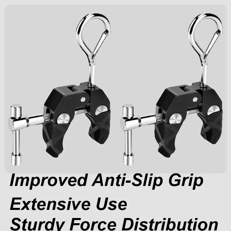 

Car Side Awning Clamp Grip 2 Pieces Awning Mounting Rod Fixing Clip Reusable Camping Gear For Tailgate Road Trip Travel