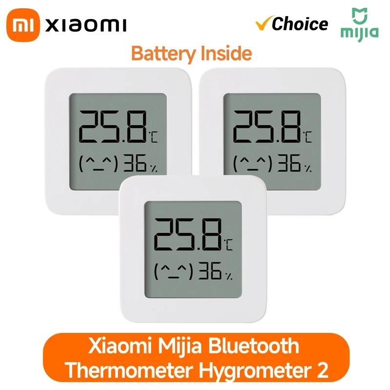 

XIAOMI термометр 2, электрический Bluetooth Mijia, беспроводной умный гигрометр, термометр, определение температуры, приложение MI Mijia Home