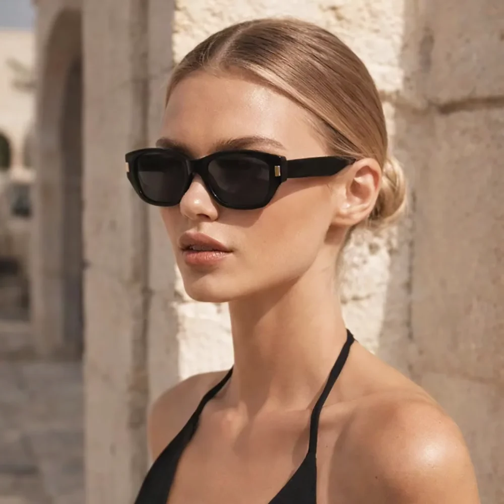 1pc Retro Tortoiseshell Oval Sunglasses for Women Acetate Frame UV Protection Cat-Eye Shades for Street Style Vacation Everyday