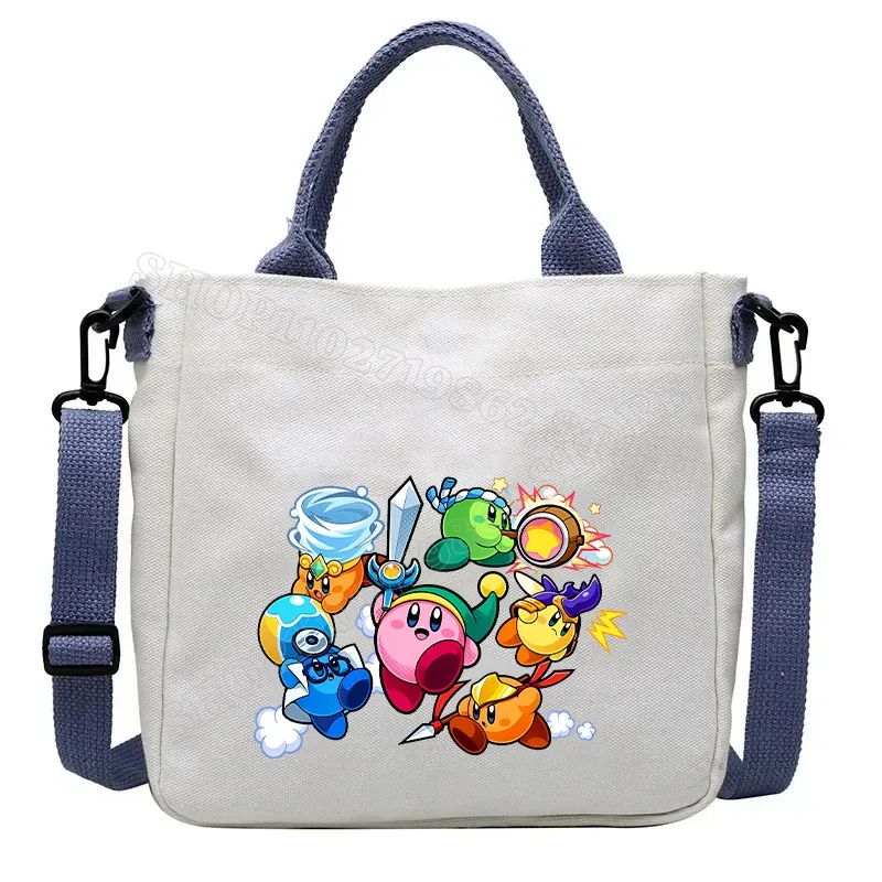 Kirby Niedliche Handtaschen, Umhängetaschen für Damen, Cartoon-Motiv-Druck, Umhängetasche, Jungen und Mädchen, modische Handtasche, Geburtstagsparty-Geschenke