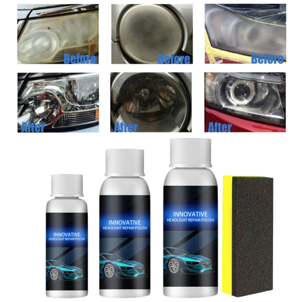 50/30/20ml Car Headlight Repair Coating Solution Repair Kit Oxidation Rearview Coating Headlight Polishing Liquid Car Wash Tool