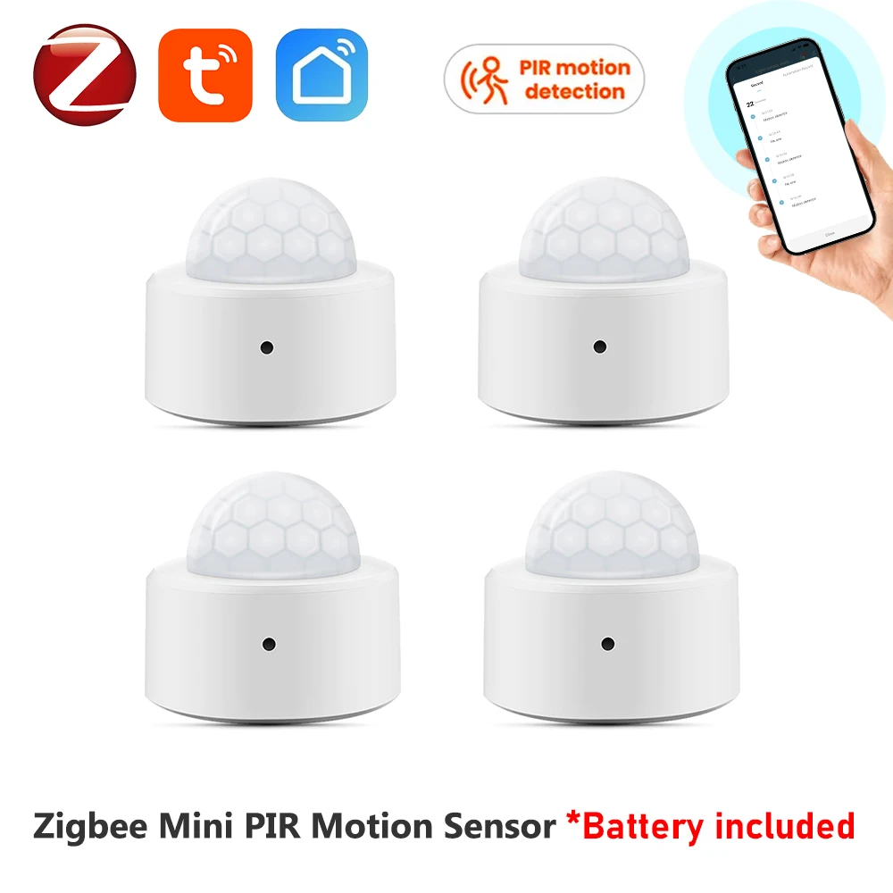 Tuya ZigBee PIR Motion Sensor Human Body Infrared Detector Security Burglar Alarm Sensor Works With Tuya Smart Life Alexa Google