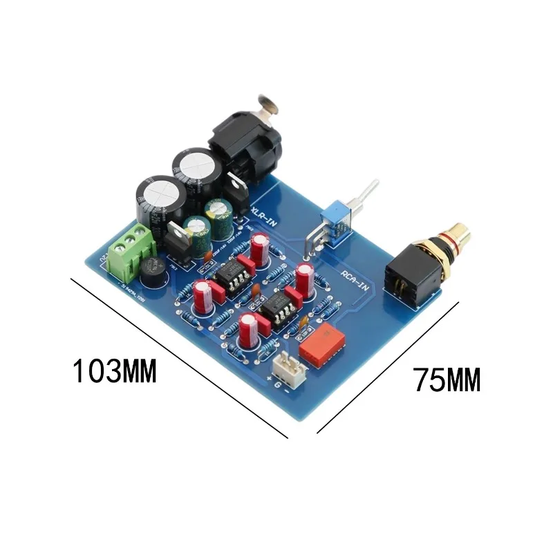 Balanced XLR Unbalanced RCA Single-Ended Input to Balanced Output Mono Board Amplifier Board HI Modification