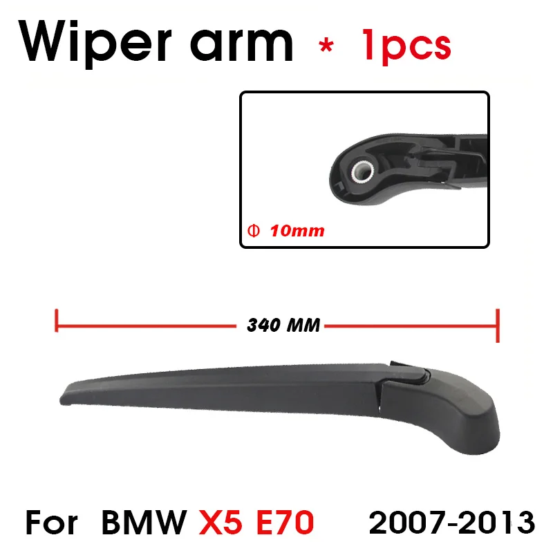 BROSHOO Car Rear Wiper Blades Back Windscreen Wiper Arm For BMW X5(E70) Hatchback (2007-2013) 380mm,Windshield Auto Styling