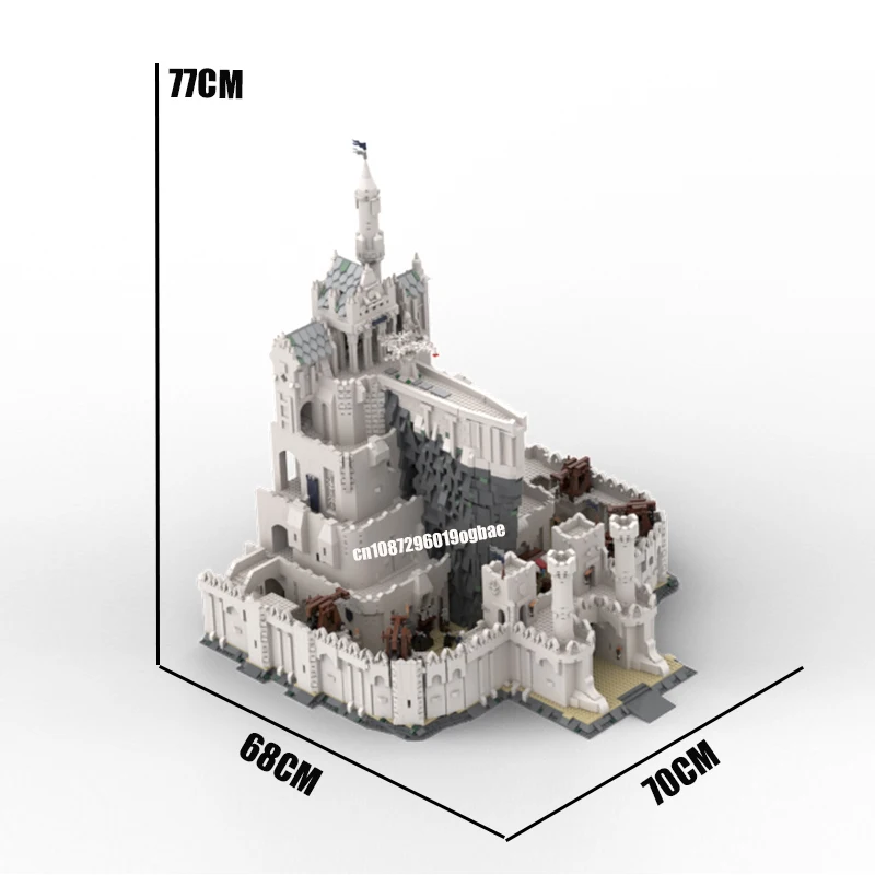 NEW 10347PCS MOC Lord of The Ringsed Movie Mina Tirith The White Castle Model DIY creative ideas Child toy christmas Gift blocks