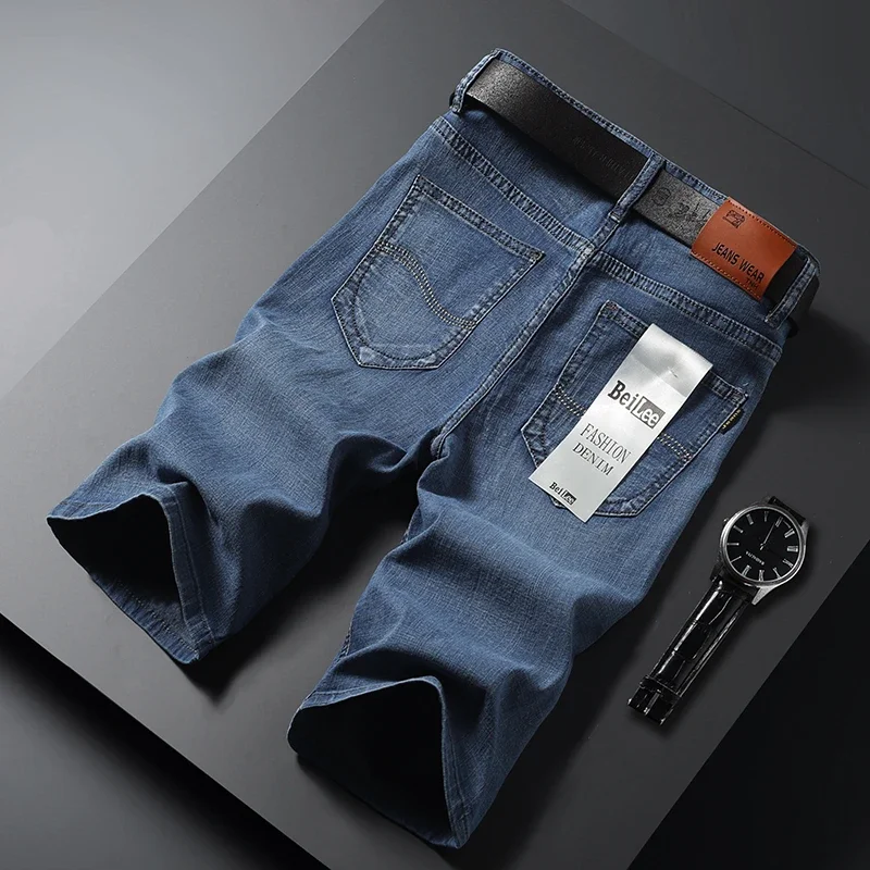 Men Classic Style Men's Slim Denim jorts Summer New Business Fashion Thin Stretch Short Casual jorts Male