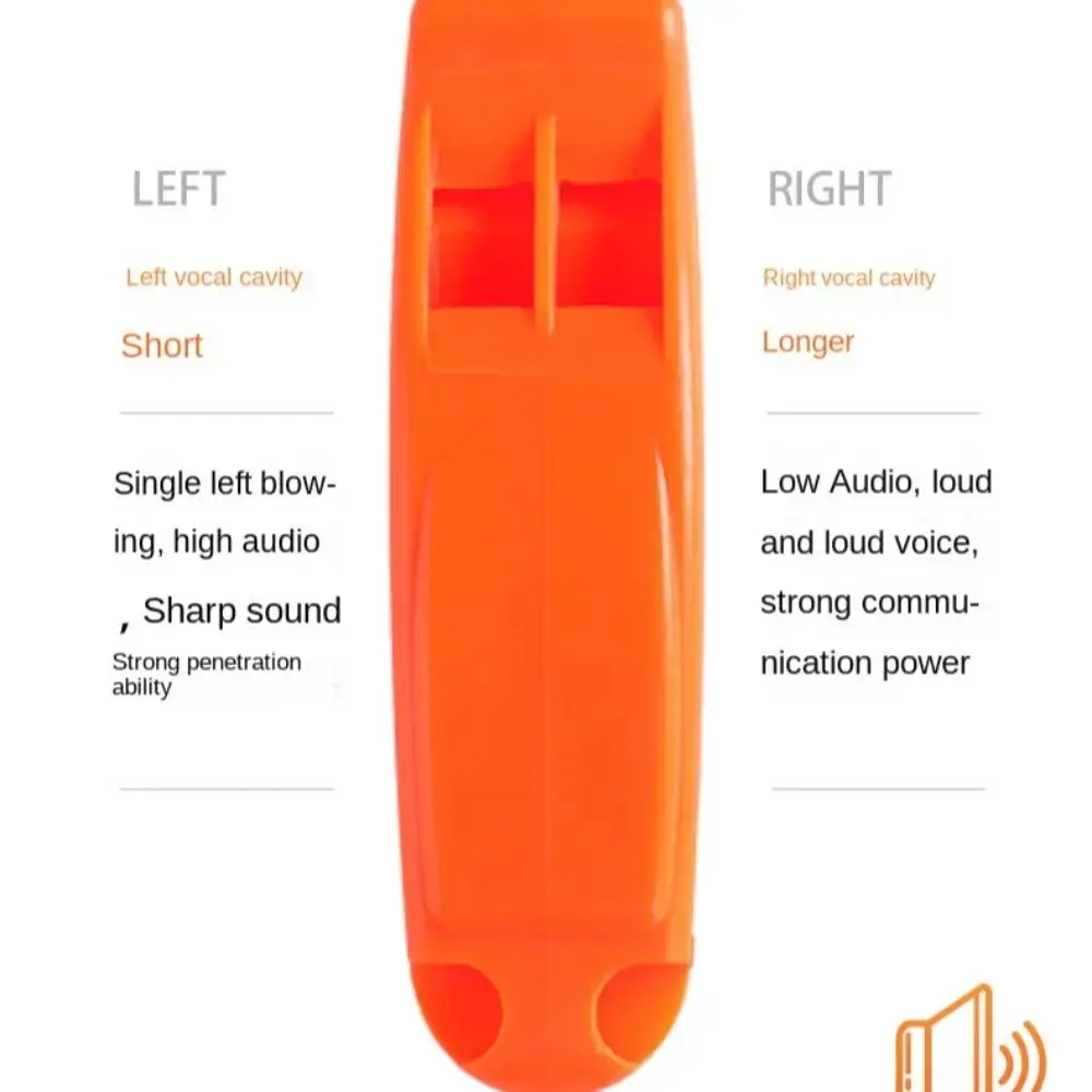 

Anti loss Clip Outdoor Survival Whistle Dolphin Sound Equipment Double Pipe Whistle Mini Waterproof Rescue Emergency Whistle