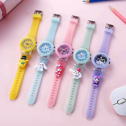 New Cartoon Kids Digital Watch Colorful Flashing Light Children Watch with Luminous,Watch Strap Silicone Doll,Student Gift Watch