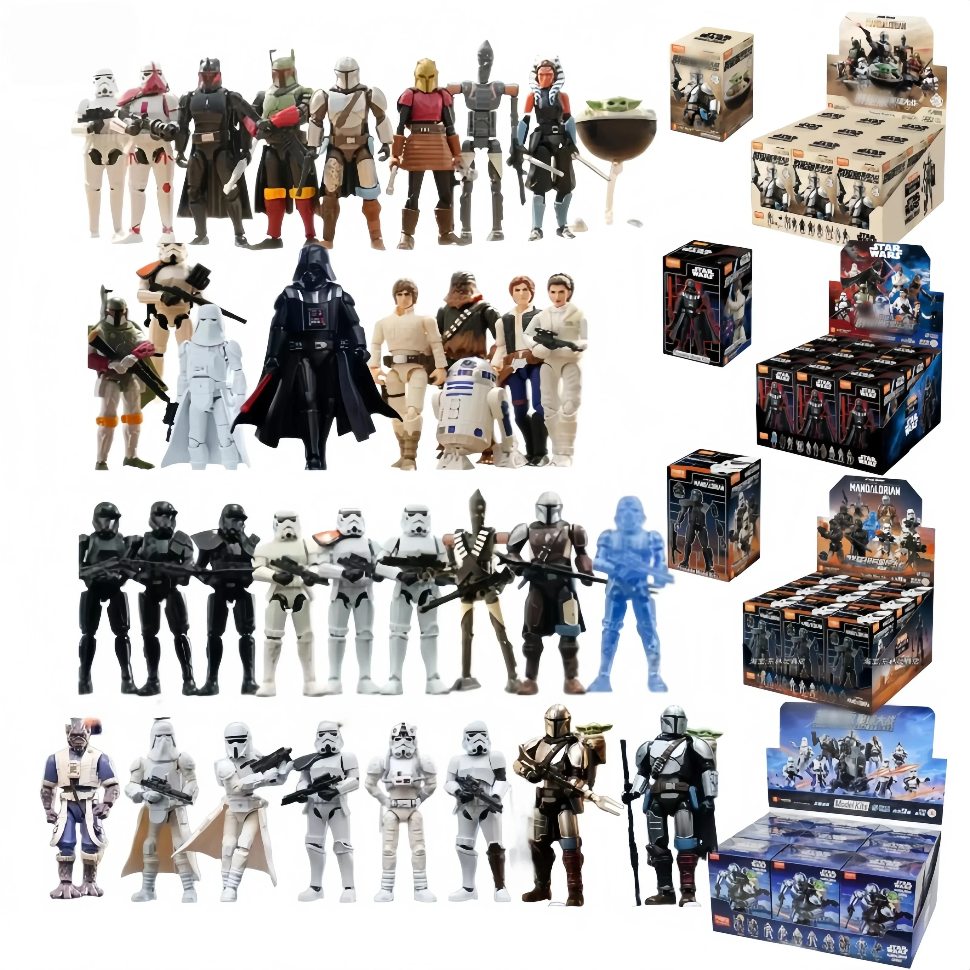Original Blokees Star Wars The Mandalorian GV01-GV03  Ahsoka Din Djarin IG-11 Grogu Darth Vader Kits Action Figure Model Toy