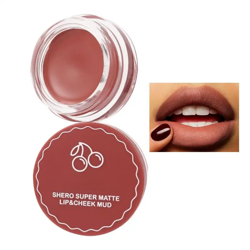 Mud Lipstick Rose Garden Matte Muse Mud Lipstick Mud High Pigmented Blush Tint Sexy Women Lipgloss Cheek Blush Cream