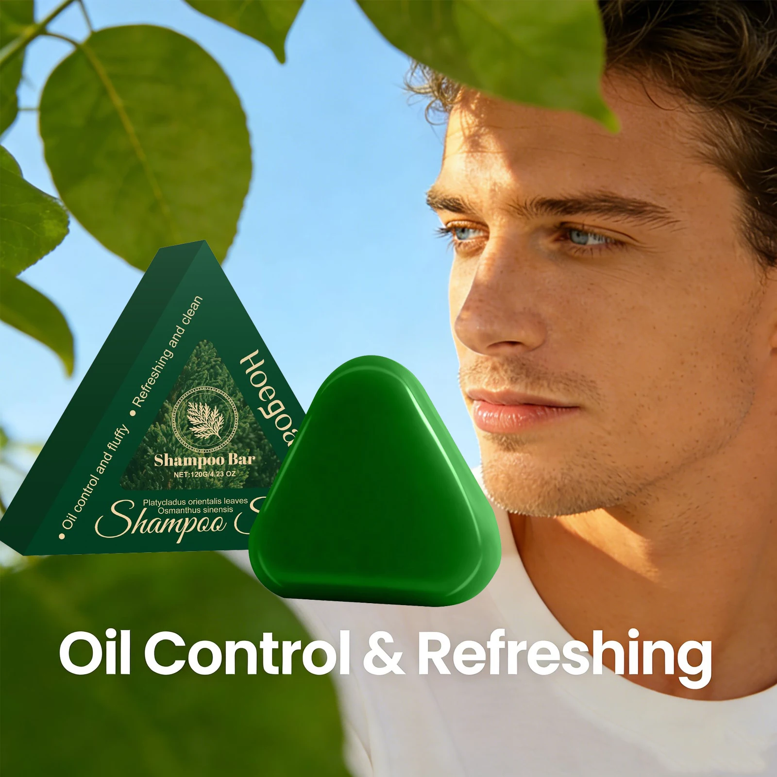 Orientalny szampon w kostce z liści arborvitae do włosów suchych i zniszczonych, wzmacniający korzenie włosów, kontrolujący wydzielanie sebum, przeciw puszeniu, odżywiający skórę głowy, pielęgnacja włosów.