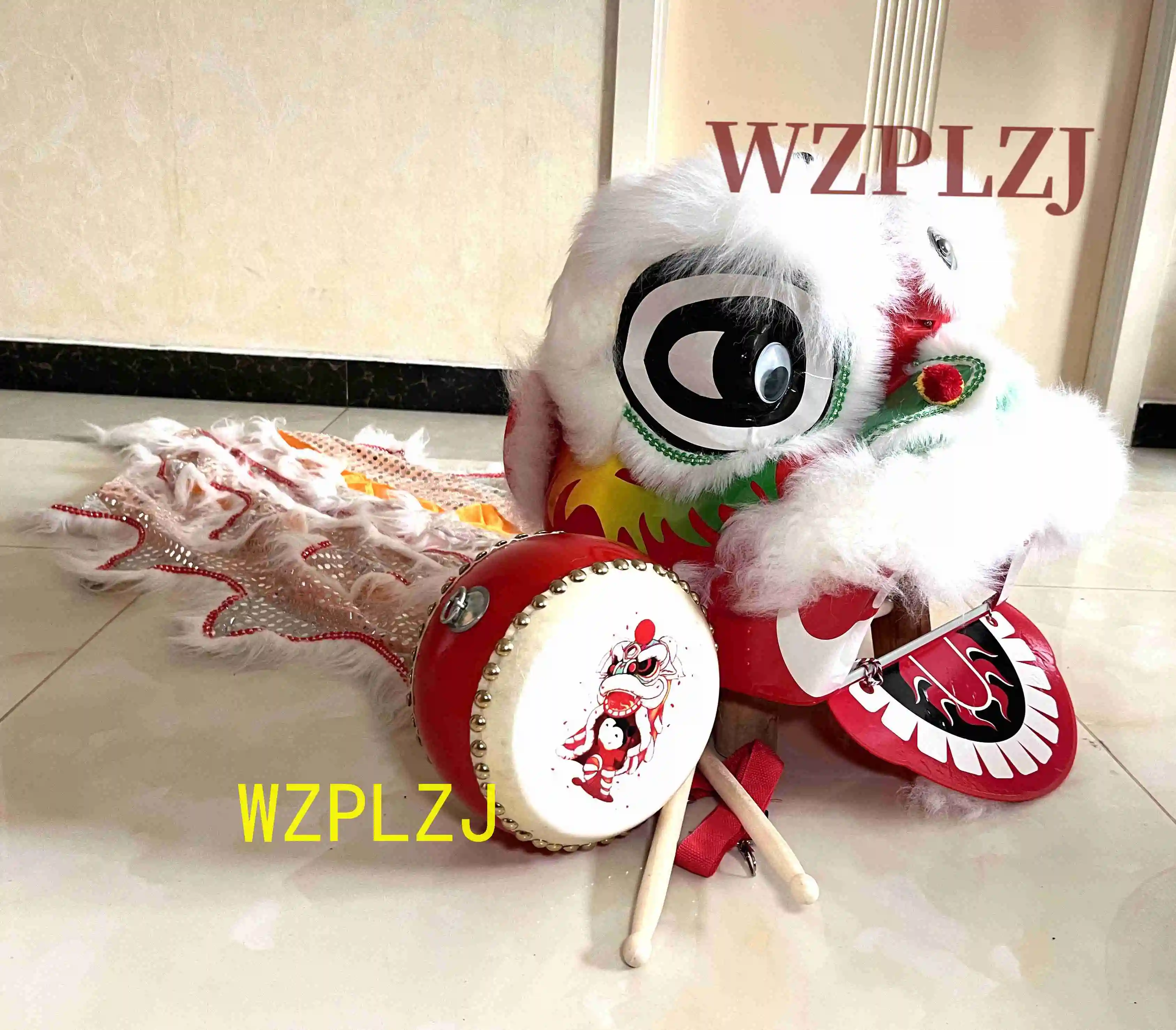 الكلاسيكية 14 بوصة الأسد ملابس رقص مع لعبة طبل لمدة 5-12 سن طفل صبي فتاة الطفل حفلة عيد ميلاد أداء الرياضة كرنفال المرحلة