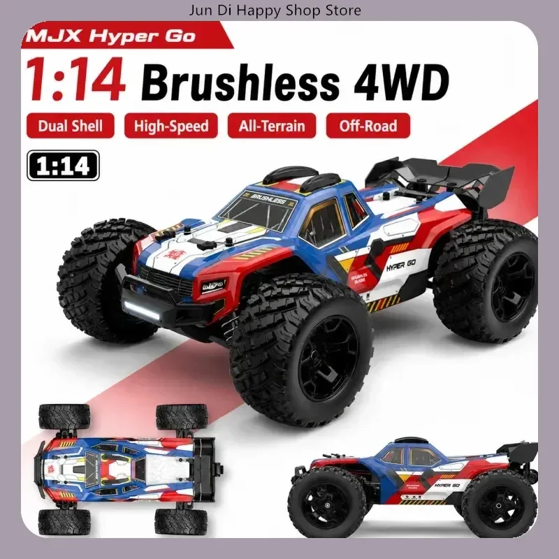 New MJX HyperGo 1 14 14212 Dual-shell Off-Road All-Terrain Remote-Controlled Vehicle Remote Control Car High-Speed Brushless 4WD