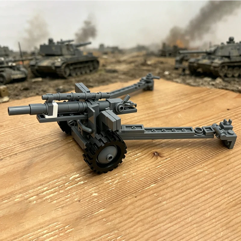 

91PCS M2 A1 105 mm Howitzer Model MOC Building Bricks War Equipment Modular Technology Assemble Toys Children Gifts Holiday