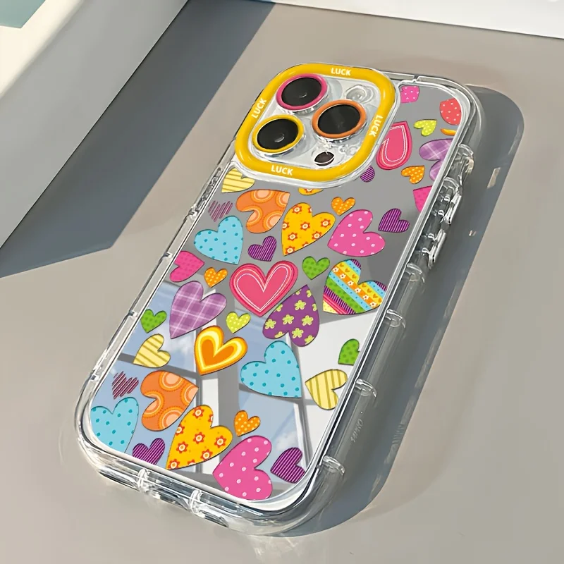 Vibrant Heart Makeup Mirror Design Phone Case For iPhone 17 Pro Max 17 Air 15 16 14 13 12 11 Plus 7 8 XR XS X  Fashion Cover view 6