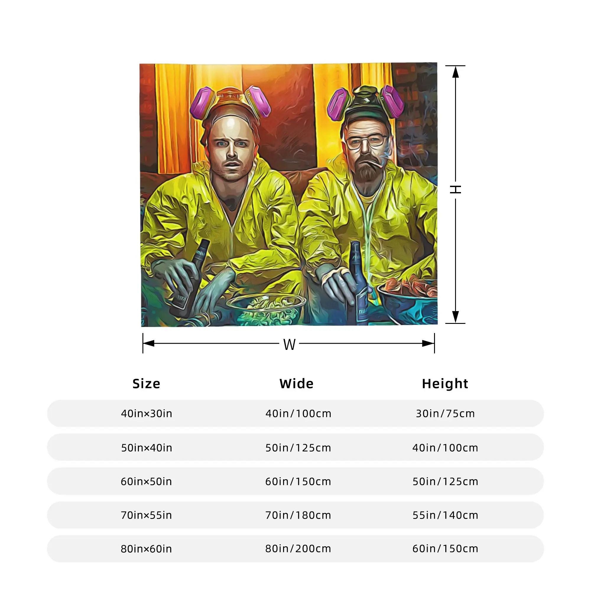 Breaking Bad Drugs Crime Blankets Walter Jesse Flannel Funny Warm Throw Blankets for Home Restaurant Decoration
