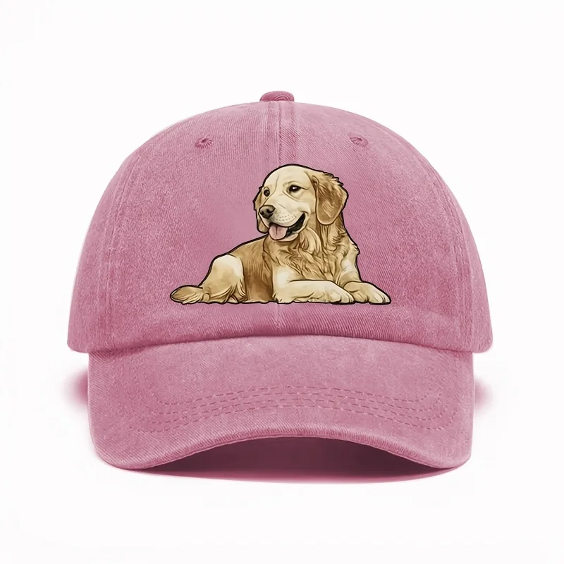 Verstellbare Baseballkappe mit Golden Retriever-Aufdruck, lässige Sportkappe, ideales Geschenk für Familie und Freunde, Sonnenschutz für Reisen