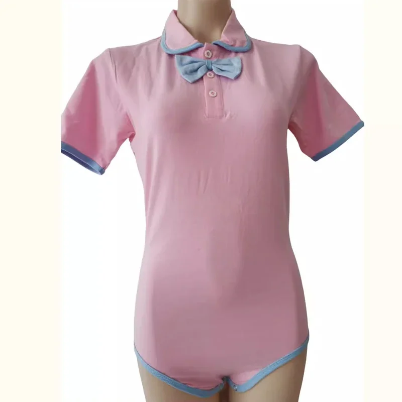 ABDL взрослый розовый боди с бантом DDLG взрослый детский комбинезон с застежками одежда цельный комбинезон для взрослых пара домашние комбинезоны