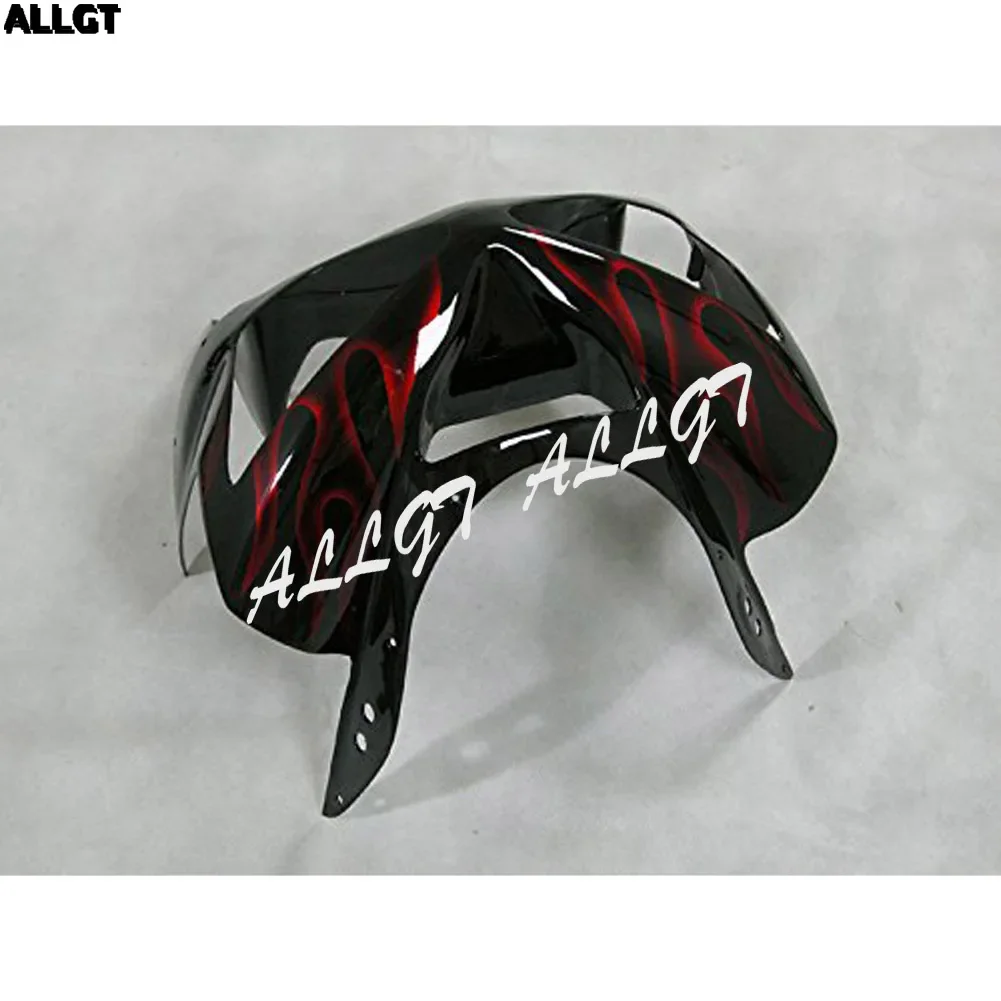 New Red Flame & Black Motorcycle Fairing Kits for Kawasaki Ninja ZX6R 636 (2003 - 2004)