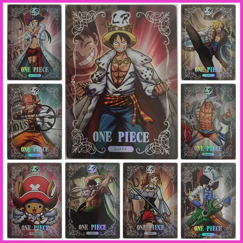 

Anime ONE PIECE Rare LR Refraction Foil Robin Usopp Luffy Sanji Franky Chopper Toys for boys Collectible Cards Birthday Present