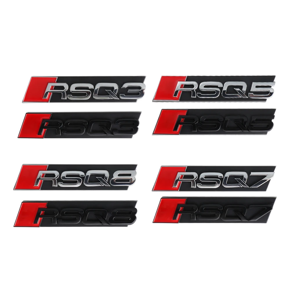 3D ABS Chrom Schwarz Logo Kühlergrill-Emblem Auto Frontgrill-Abzeichen Deko-Zubehör für Audi SQ3 SQ4 SQ5 SQ6 SQ7 RSQ3 RSQ4 RSQ5 RSQ6 – Detail 9