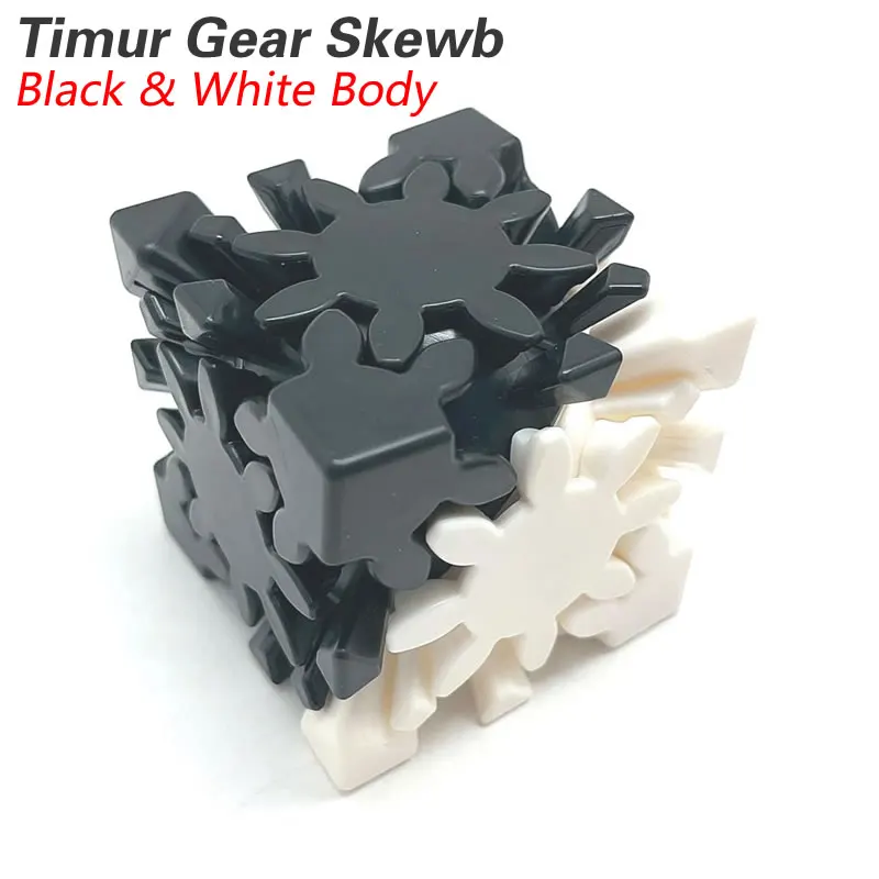 Timur Gear Skewb Black & White Body Magic Cube ปริศนาของ Calvin Neo ปริศนาความเร็วระดับมืออาชีพ Teasers สมองของเล่นเพื่อการศึกษา