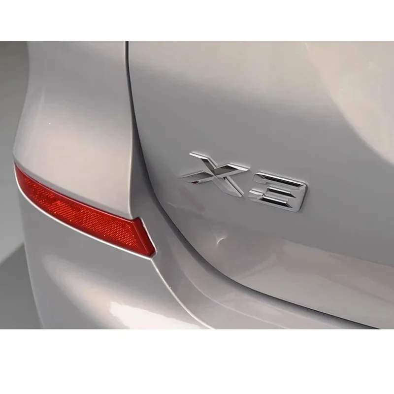 3D Car Letters Trunk Badge Sticker For BMW X1 E84 F48 X3 E83 G01 F25 X4 F26 G02 X5 E53 F15 E70 X6 E71 F16 Emblem Logo Lettering view 3