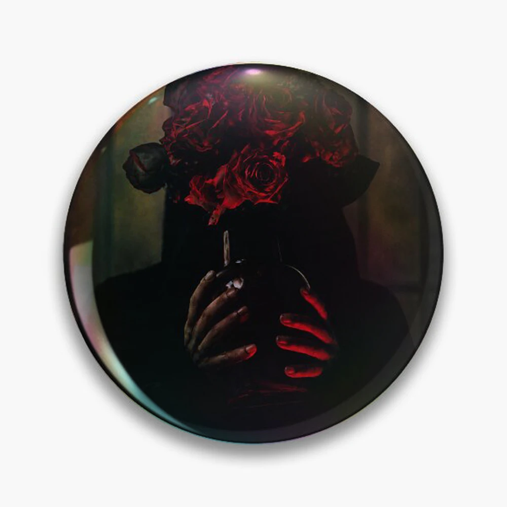 Obsession Movie Pin Holographic Star Heart Pin Brooches Laminated Button Fashion Accessory