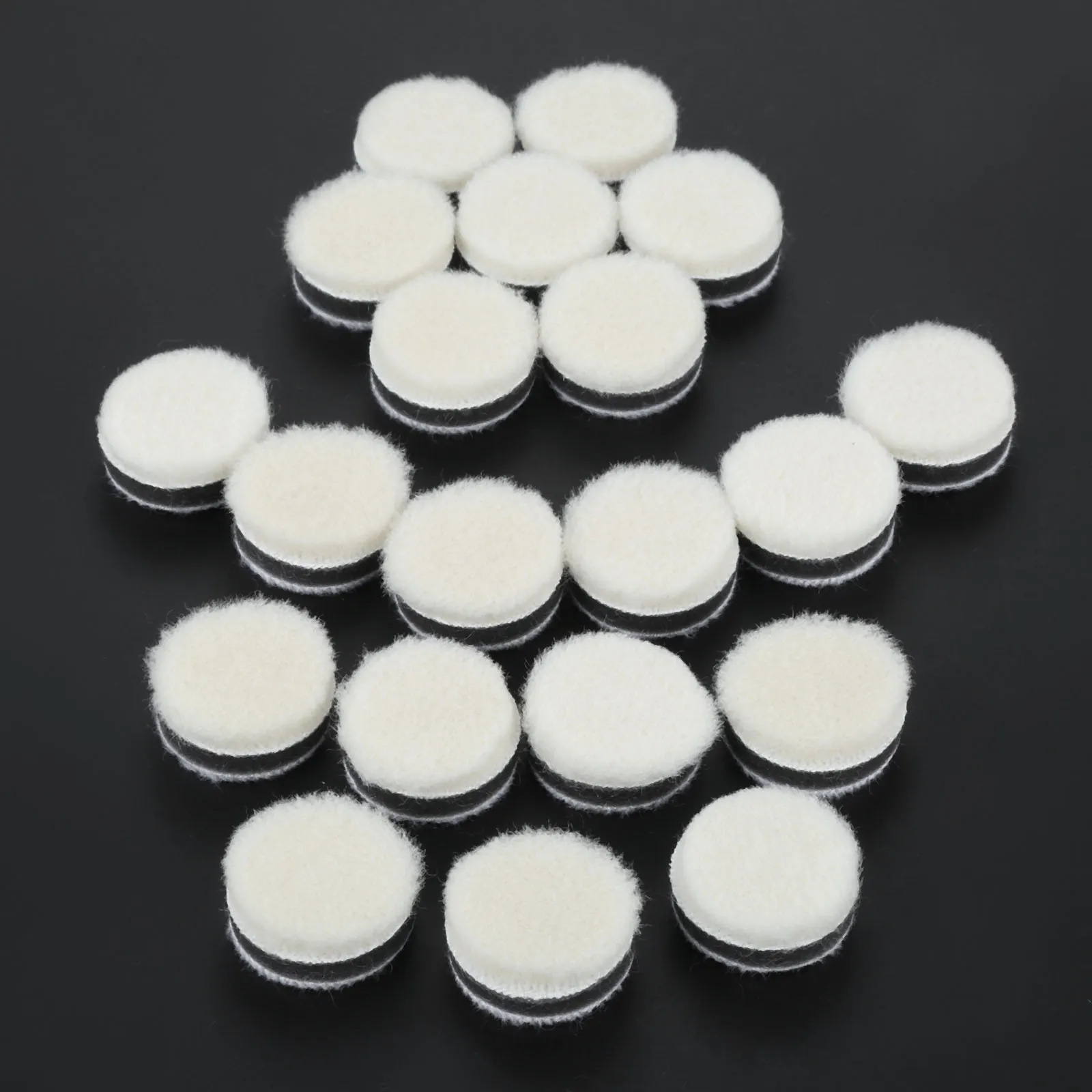 DRELD 20 piezas-almohadilla de pulido de lana de 1 pulgada, almohadillas de pulido para pulidor de coche o vidrio, detalle de pulido, acabado de espejo, herramienta de limpieza