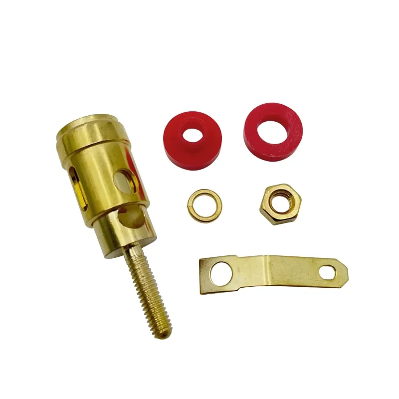 20PCS  Gold-plated Small Push-type Spring Terminal Speaker Amplifier Spring Self-locking Socket Push-type Terminal
