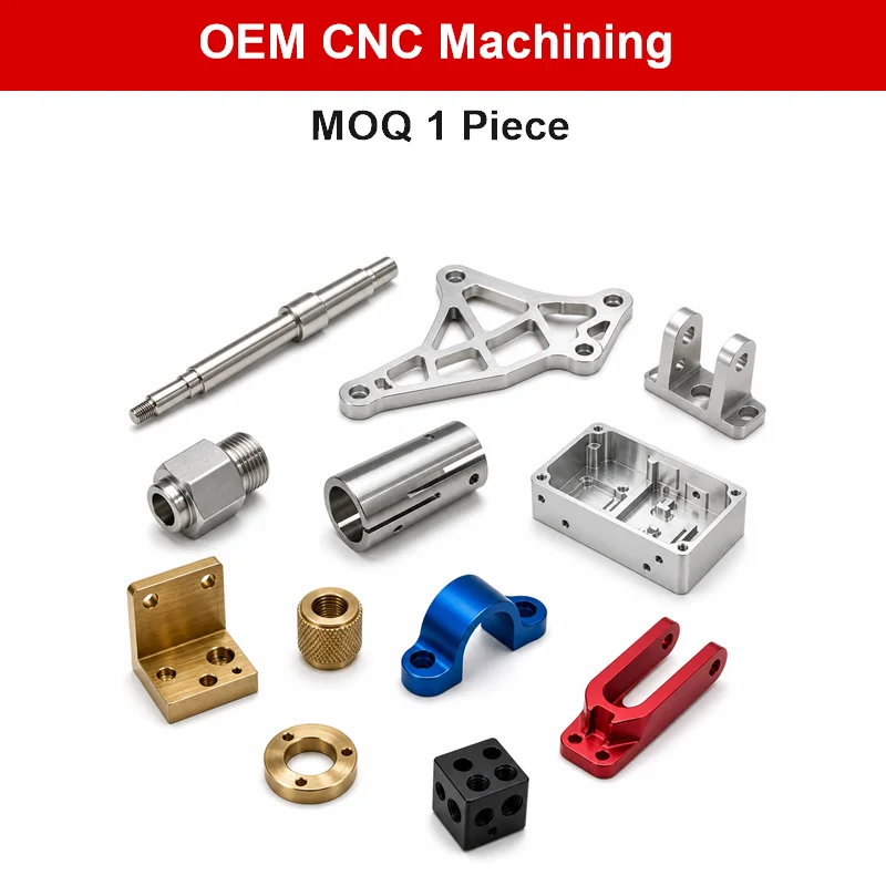 Custom CNC Machining Service High Precision Metal Parts Milling Turning Tapping Aluminum Stainless Steel OEM MOQ 1pc