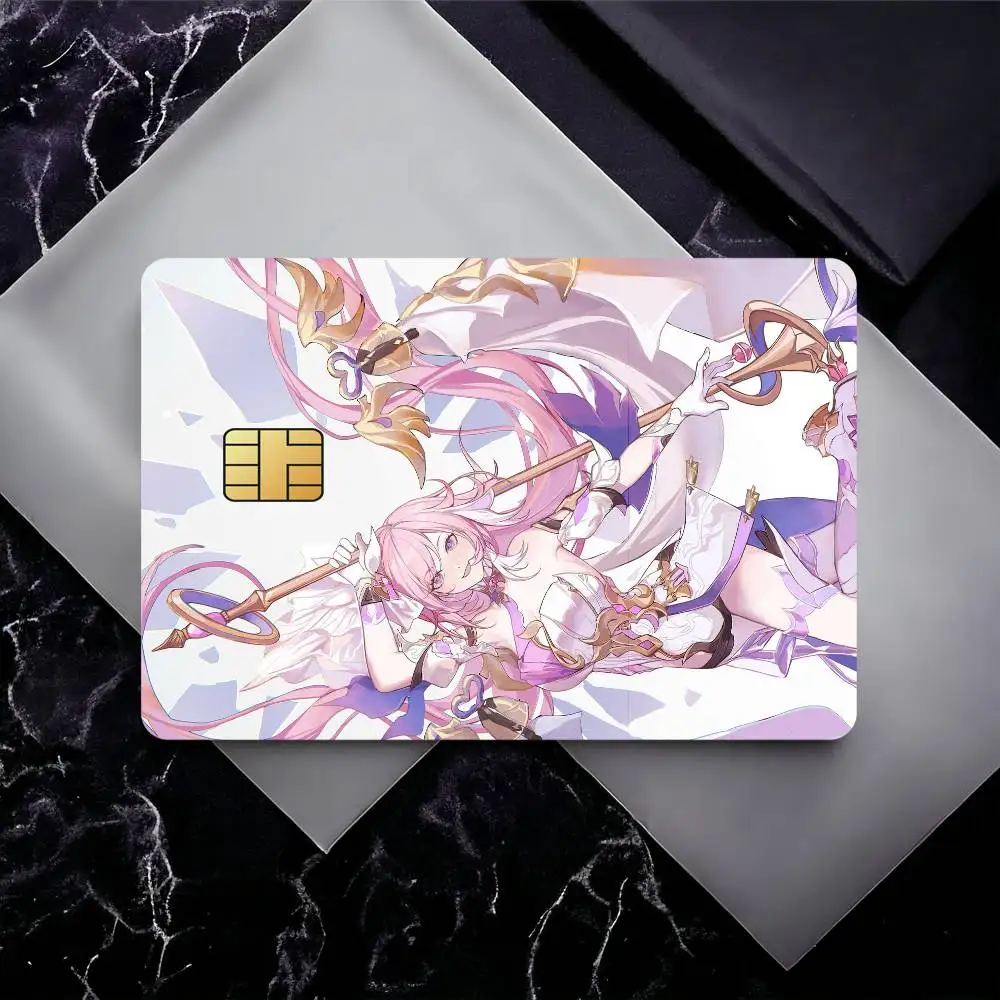 Honkai Impact 3rd Elysia Credit Card Skin Stickers for Bank Card Bus Metro Card Sticker Waterproof Gift