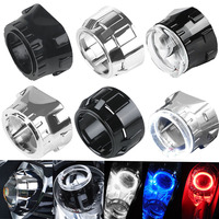 1/2pcs 2.5 Inch Projector Len Car Styling  Cover Shroud Shell Headlights Len Mask For 2.5inch Bi Xenon Bi-LED Headlamp Retrofit