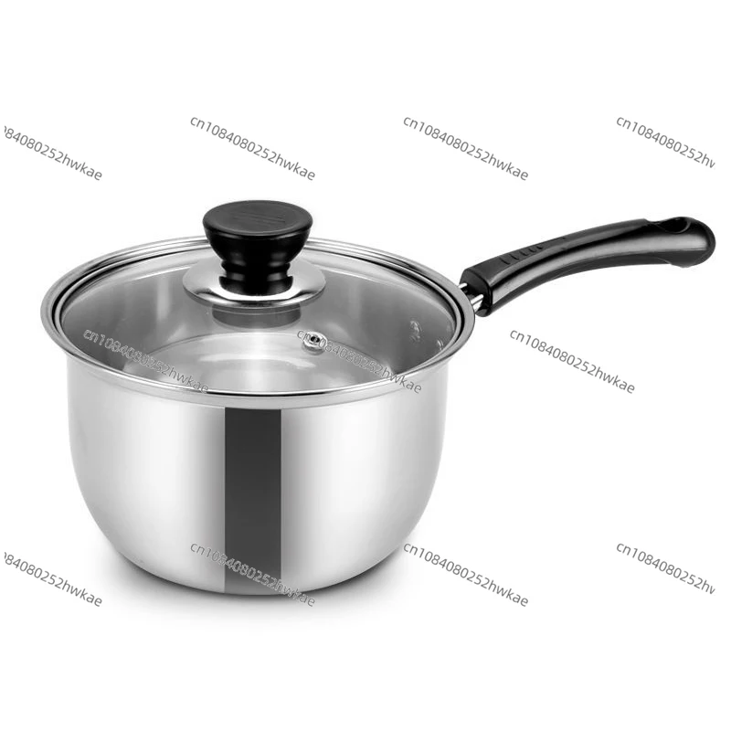 Cacerola de estilo con cubiertas, tapas antiadherentes para sartén, olla para sopa de leche de acero inoxidable, accesorios de cocina para el hogar