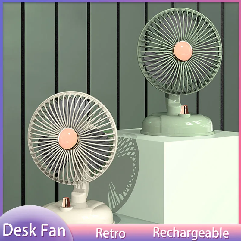 

New Fan Portable Rechargeable Ventilator Desk Table Outdoor Travel Gale Retro Lazy Cooling Washable For Home Gifts