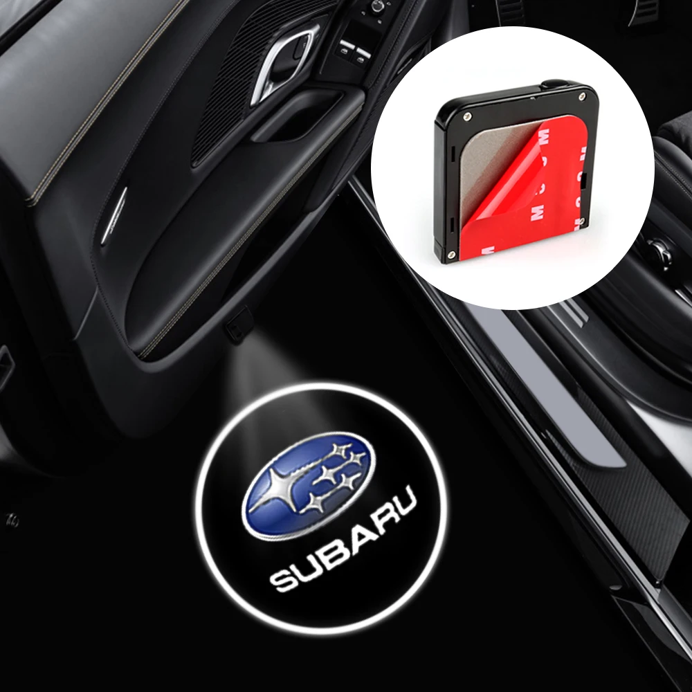 2 قطعة باب السيارة ترحيب مصابيح HD جهاز عرض ليد أضواء ليلية لسوبارو STI فورستر امبريزا ليجاسي Outback XV BRZ WRX Tribeca #6