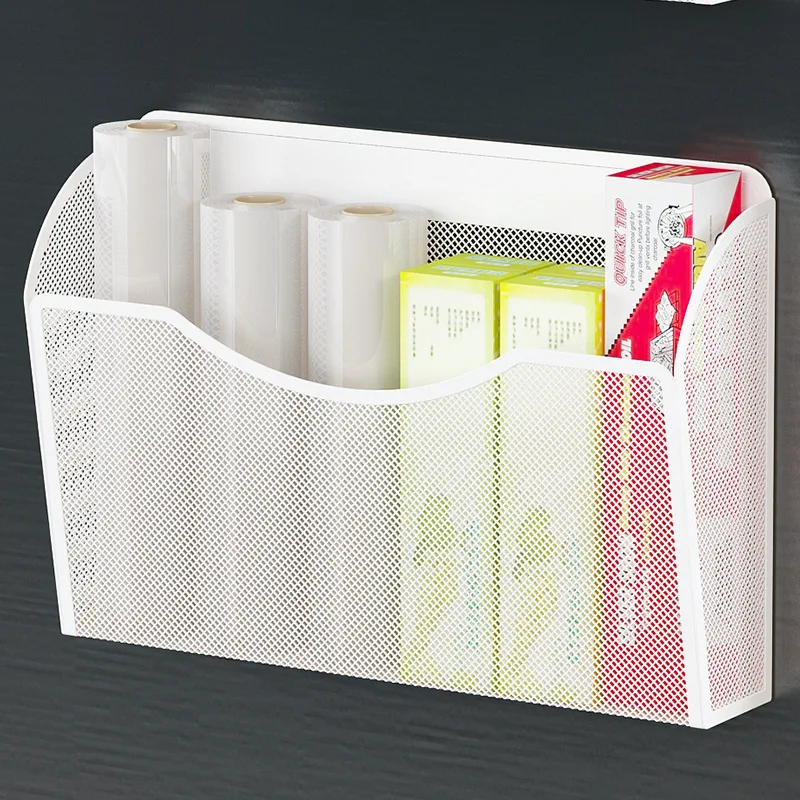 Kitchen Refrigerator Storage Rack No Punching Side Magnetic Suction Magnetic Freshkeeping Film Bag Seasoning Box Various Storage