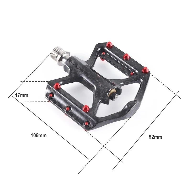 Carbon Fiber Bicycle Pedals Ultralight Non-Slip 3 Bearing for MTB Road Bike Waterproof Accessories