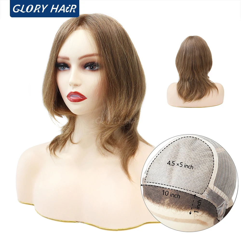 

EW40 6/8/10 Inches European Virgin Hair Wig Straight Human Hair Lace Front Wigs Women Full Head Wig Wefted Sides&back