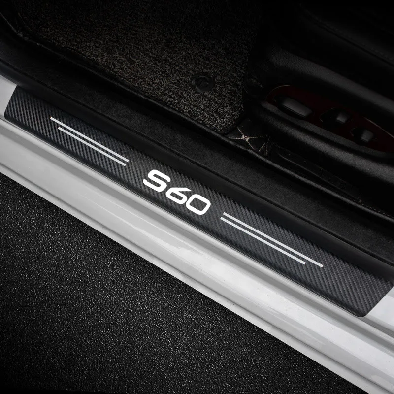 Car Door Sill Guard Plate Threshold Protector Running Entry Board Pedal Cover for Volvo S60 Car Accessories Rear Bumper Guard