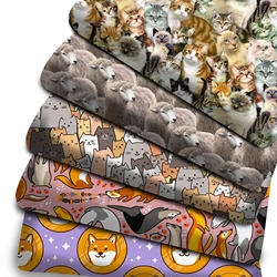 Animal Dog Polyester Cotton/Satin/Pure Cotton Fabric Tissue Sewing Quilting Fabrics Needlework Material DIY Handmade 50*145cm