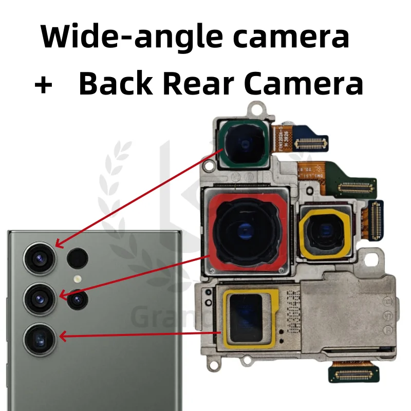 For Samsung Galaxy  S23 Ultra S23 5G S911 S918 S711  Camera Set  Main Back Facing Camera（elephoto + Depth + Wide + Main Camera）
