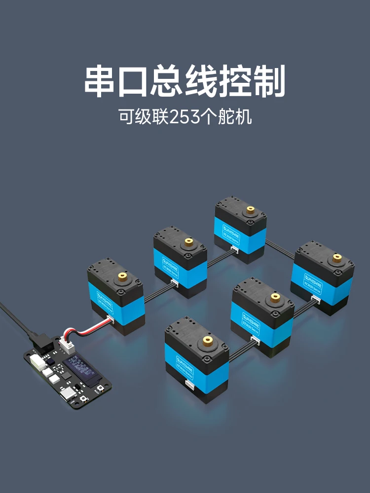 25kg Wide Voltage Serial Bus Servo with High Precision and Large Torque Programmable 360 Degrees