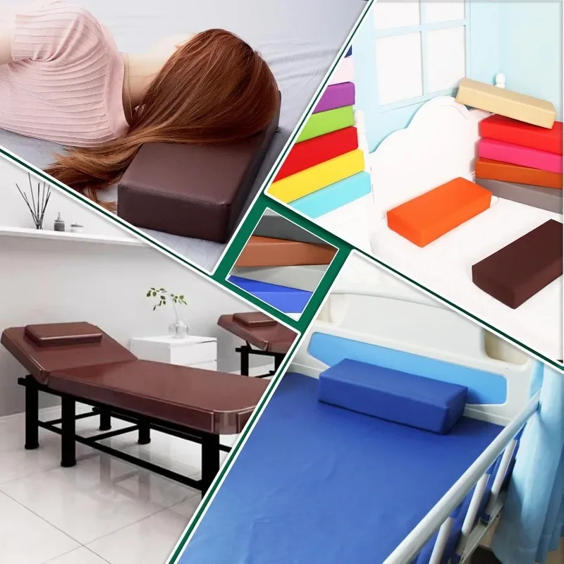 

Подушки для шеи из водонепроницаемой искусственной кожи 45x20x8 см для сна на боку, пенополиуретановые подушки для сна, подушка для головы, легко чистится