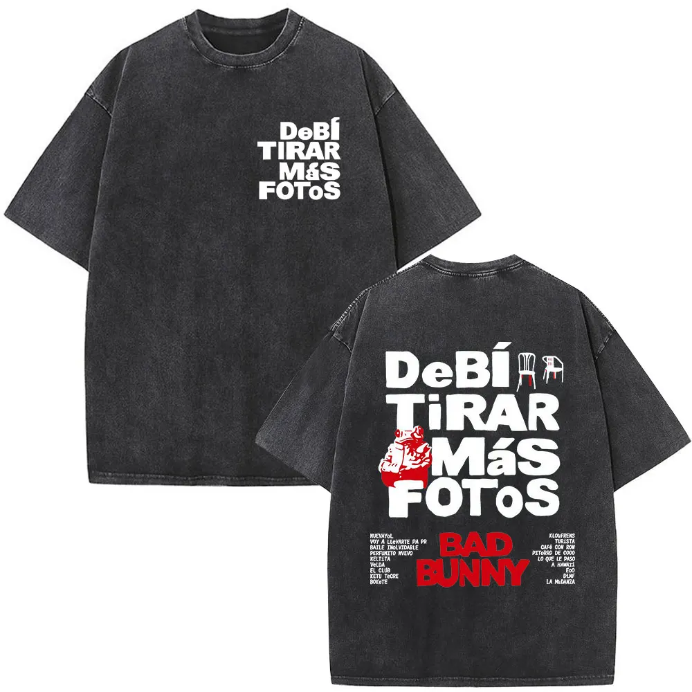 Bad Bunny Vintage Hip Hop T-Shirt 2026 Tour Men's Fashion
