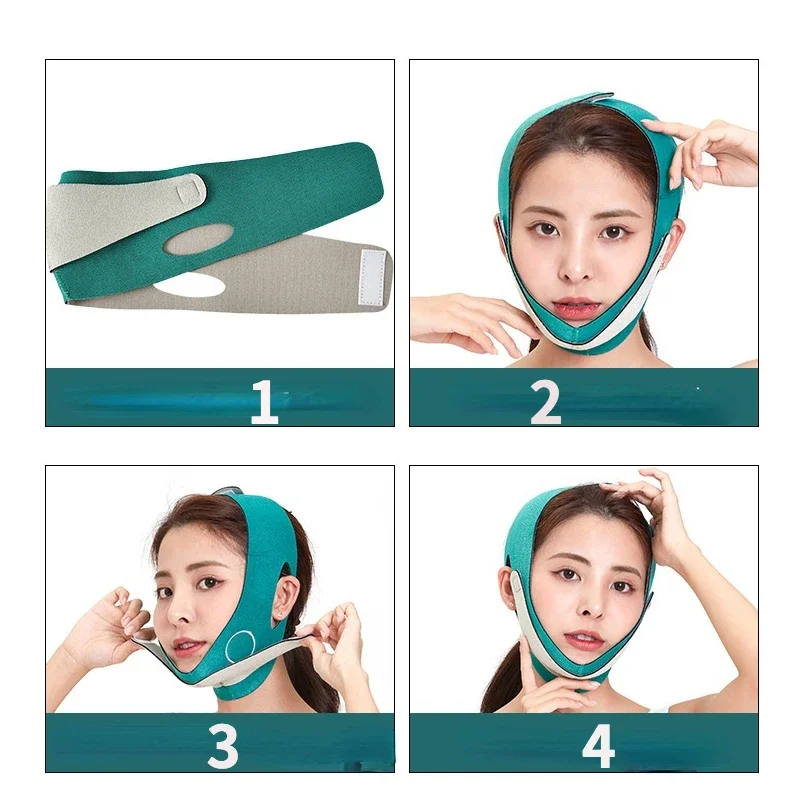 Elastic Face Slimming Bandage V Line Face Shaper Women Chin Cheek Lift Up Belt Facial Massage Strap Face Skin Care Tool 1pcs