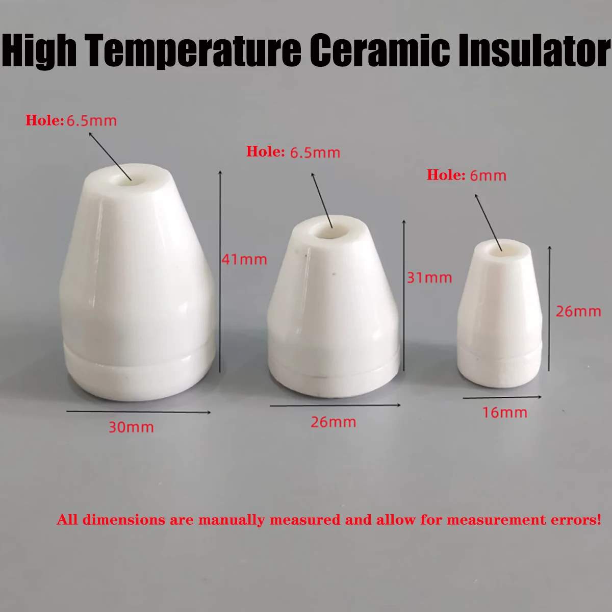 20pcs Pagoda Steatite Ceramic Insulator High Temp Glazed Stud for Mold Heating Insulation