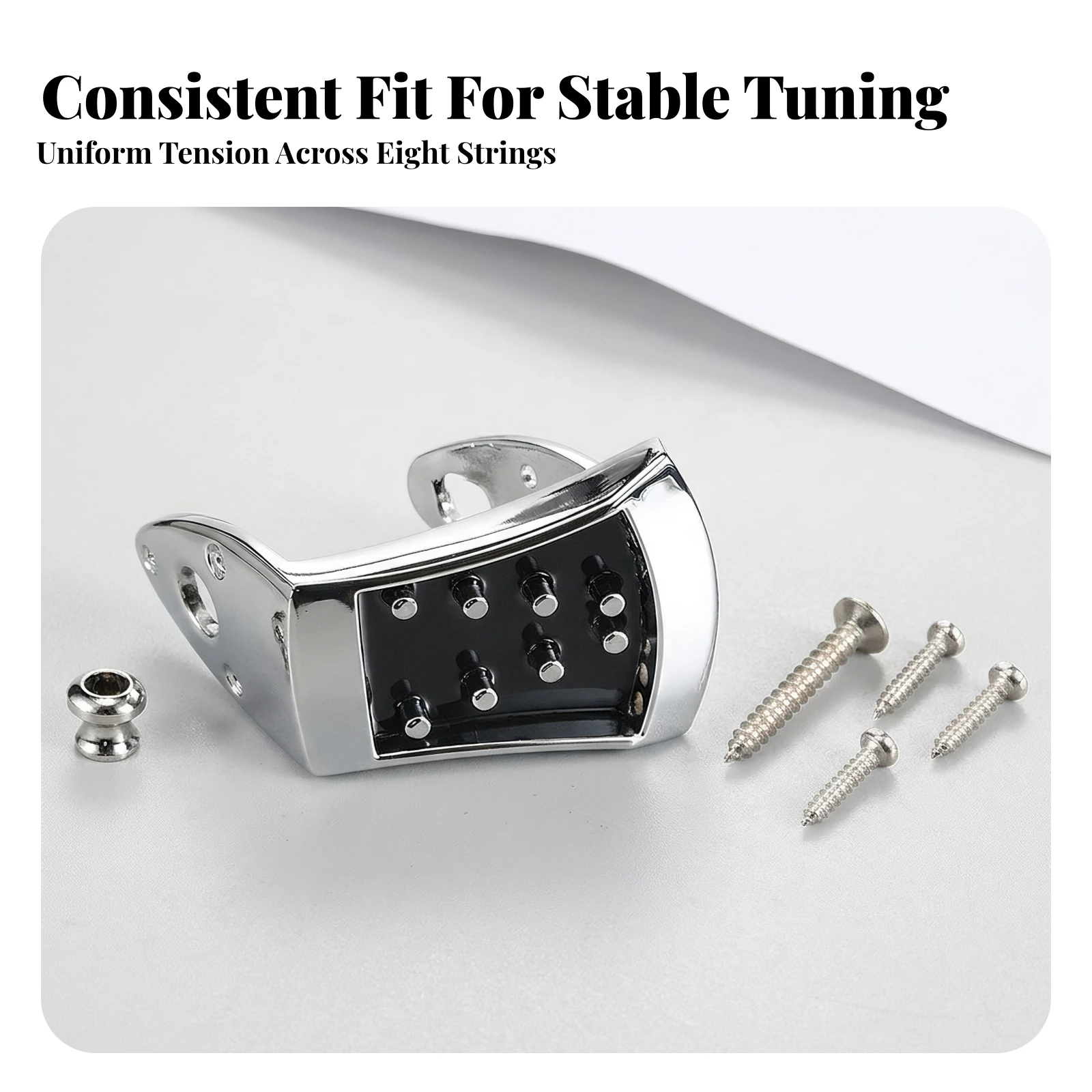 Mandolin Tailpiece with Screws Sturdy Mandolin Tailpiece Instrument Part Elegant Hardware Decorative for Luthier, Custom Builds
